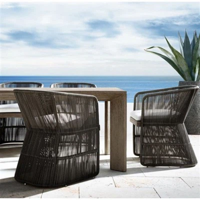 Sillas de mesa de comedor al aire libre de teca