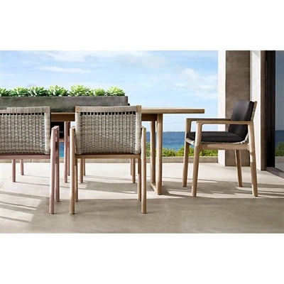 Muebles de comedor de patio de teca