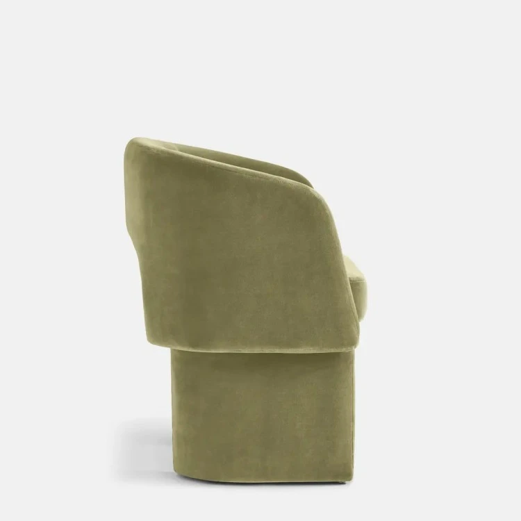 velvet dining arm chair